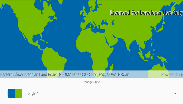 Image of ArcGIS vector tiled layer custom style