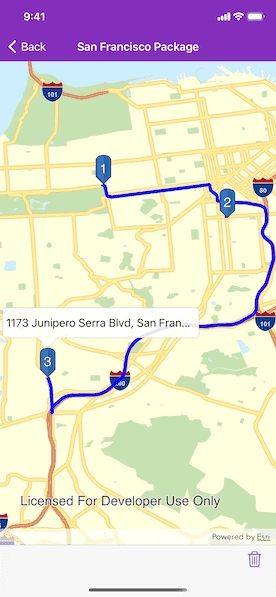 Image of mobile map search and route 2