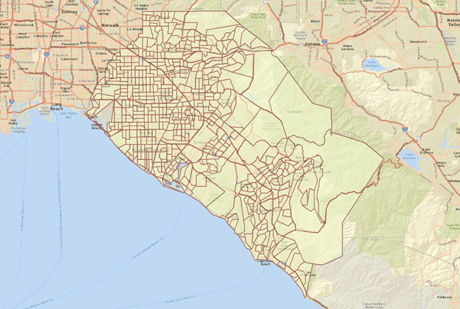 Orange County, CA census tracts