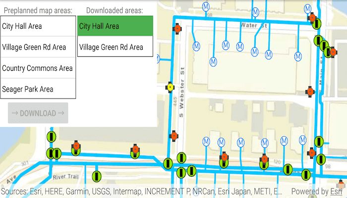 Image of download preplanned map area