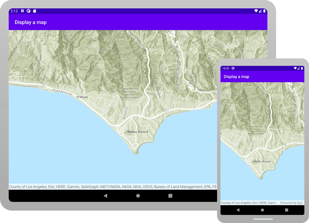 display a map