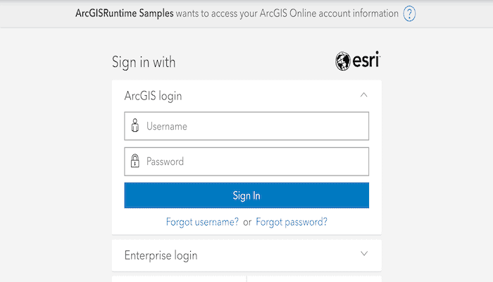 Authenticate With Oauth Arcgis Runtime Api For Android Arcgis Developer