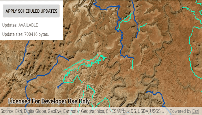 Image of apply scheduled updates to preplanned map area