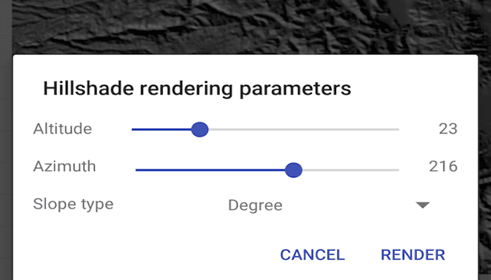 Image of hillshade renderer