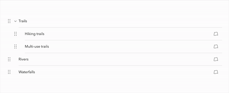 List with automatic group closing when dragging is initiated