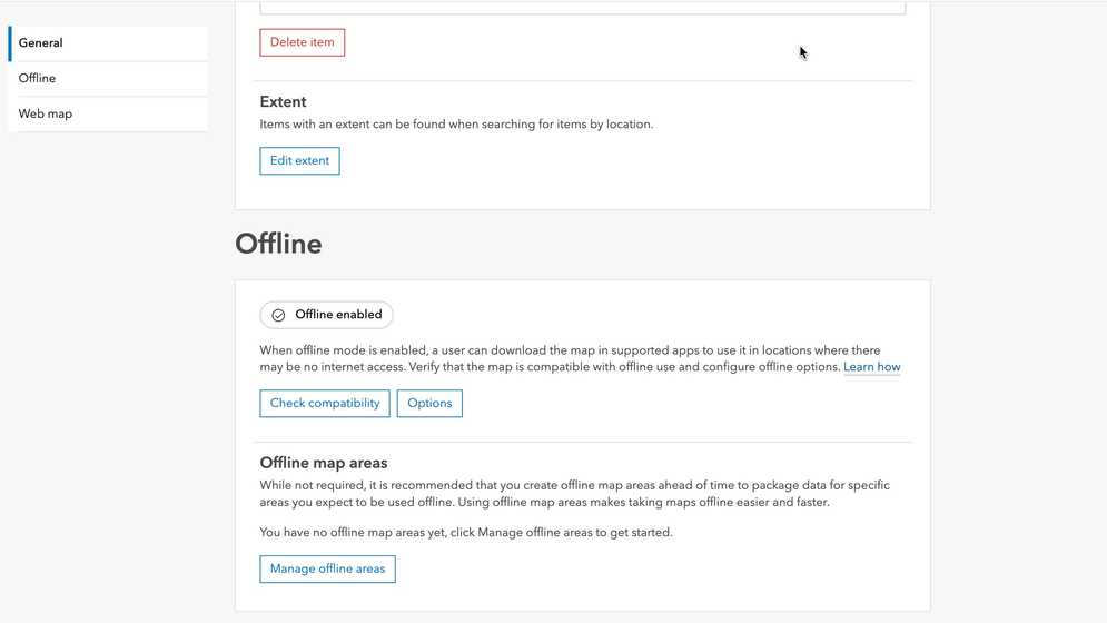 Offline section