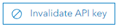 Invalidate the API key