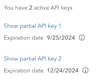 Partial API keys