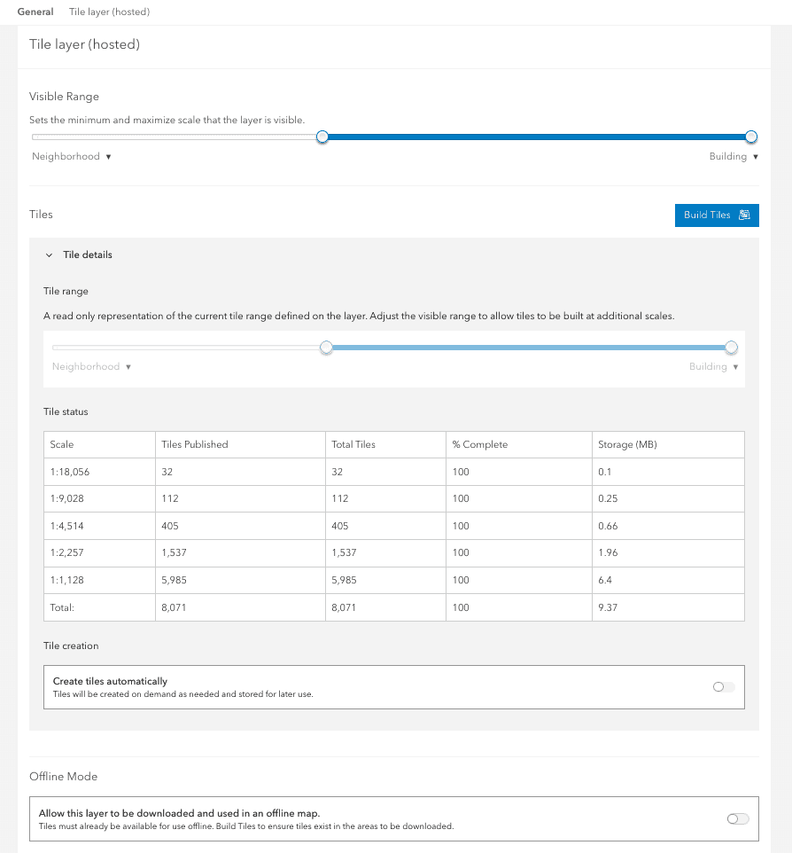 Manage map tile cache | Documentation | ArcGIS Developers