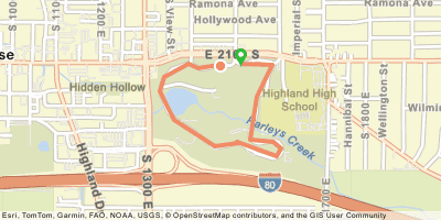 Static map showing an exercise recap route.
