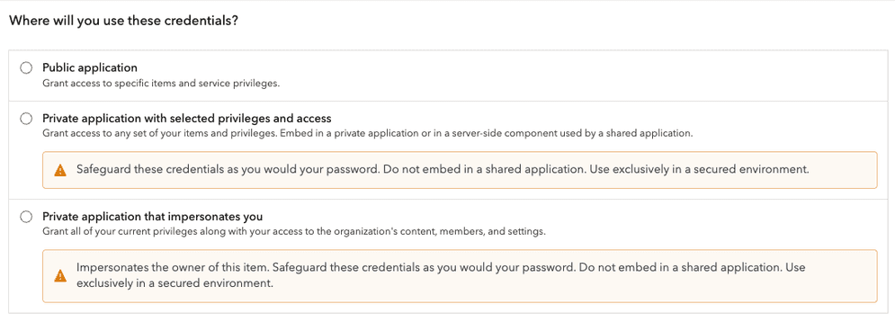 Selecting a key environment