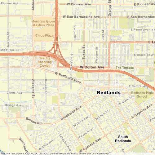 A streets static map with data attribution text in bottom left corner.