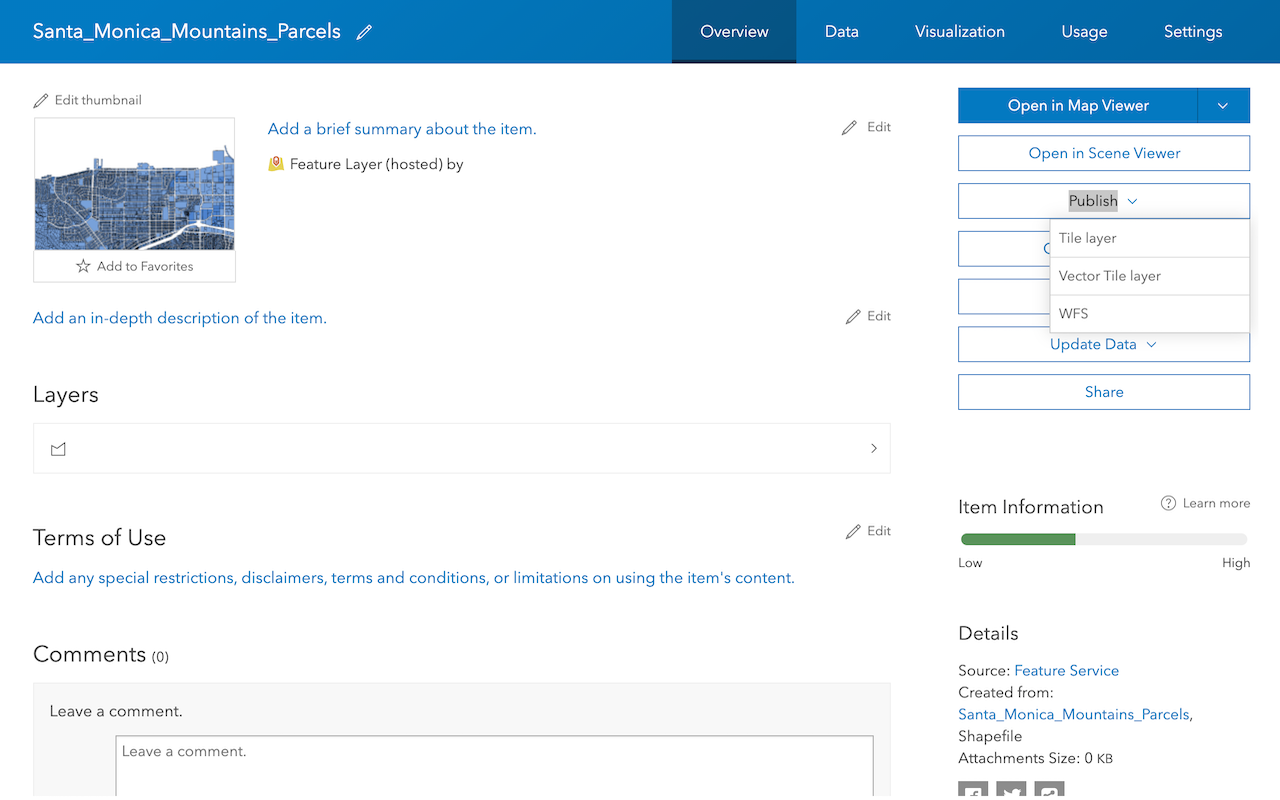 Create a new feature layer | Documentation | ArcGIS Developers