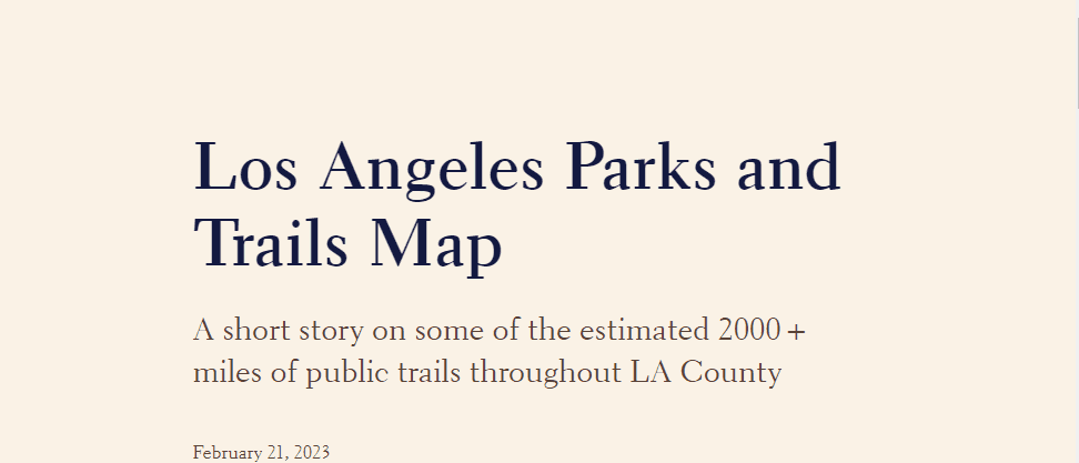 LA Parks and Trails Map