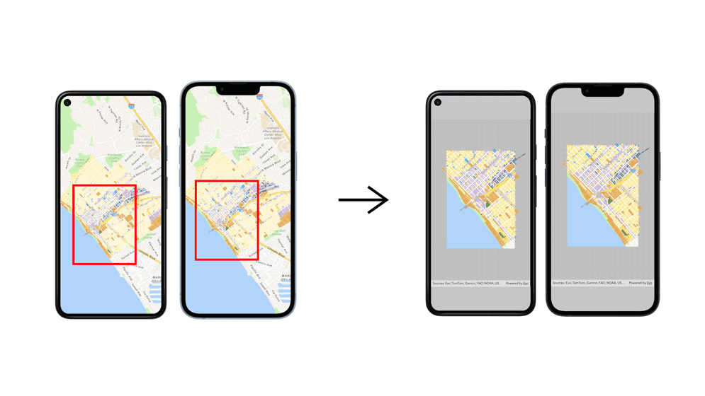 Offline mapping app with a data layer