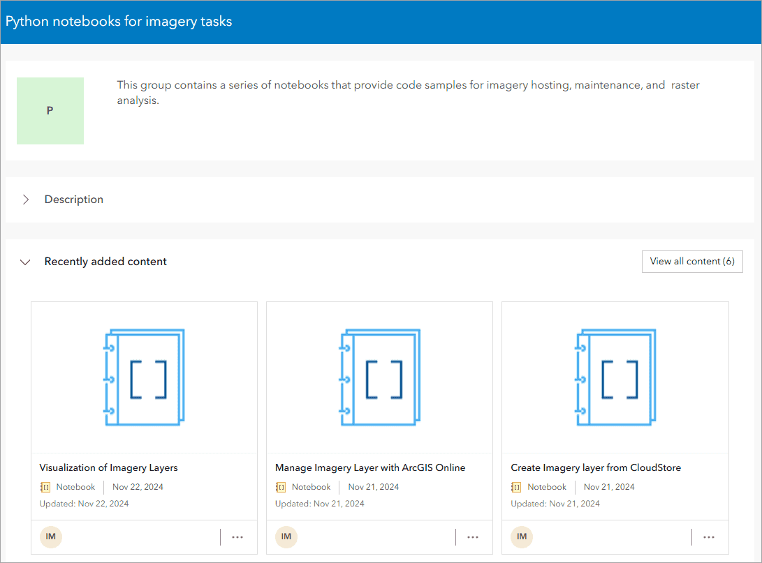 Python notebook samples | Documentation | Esri Developer