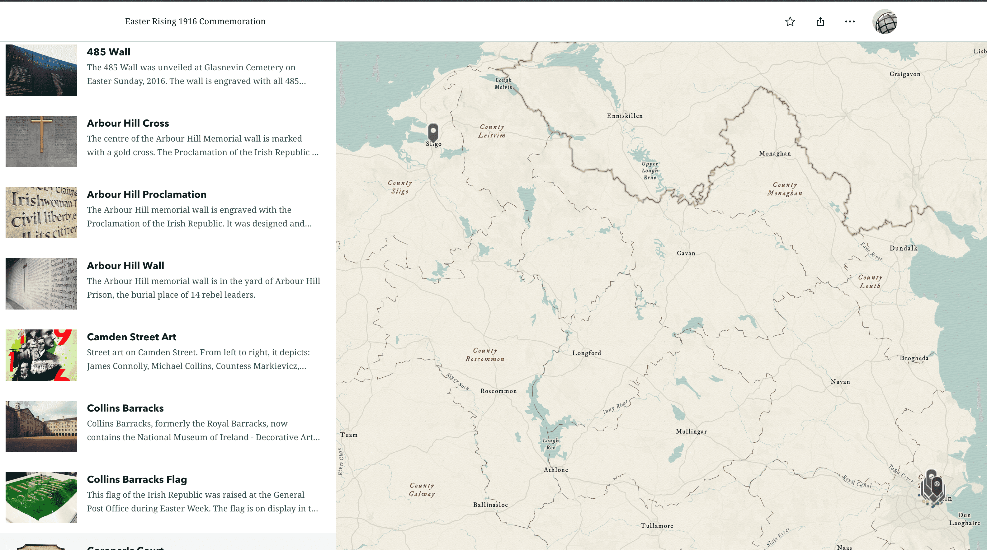 arcgis story map map tour