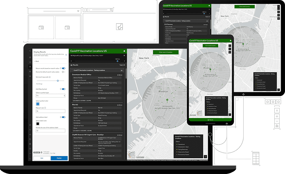 ArcGIS low-code/no-code builders and templates