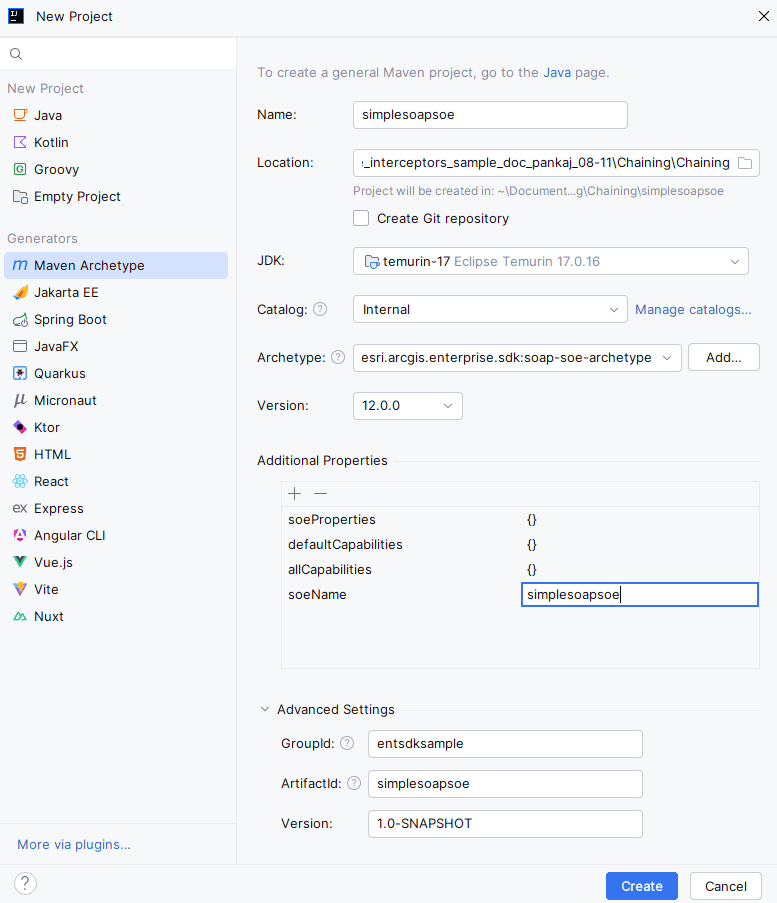JavaSOAP AdvanceSetting