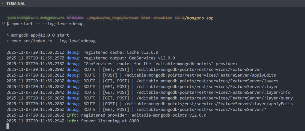 cdf mongo edit walkthrough npm start debug 12 0