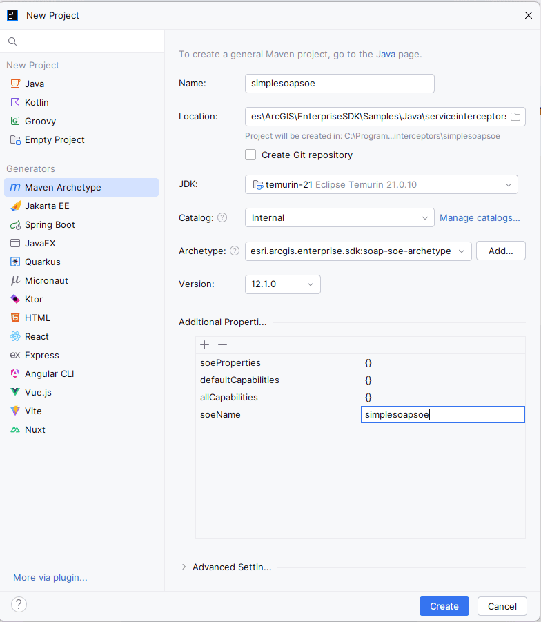 JavaSOAP AdvanceSetting