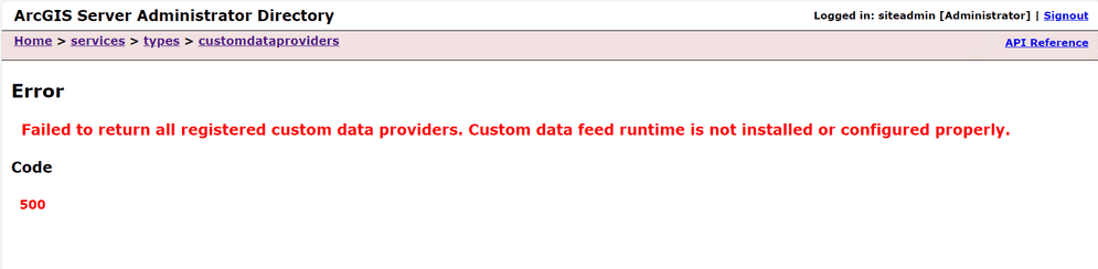 cdf arcgis server 500 error