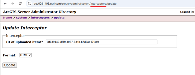 Update interceptors