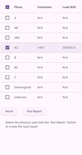 Image of create utility network load report