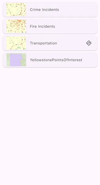 Image of find route in mobile map package