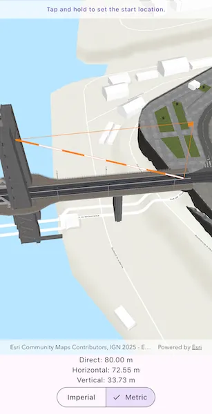 Image of measure distance in scene