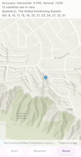 Image of show device location with NMEA data sources