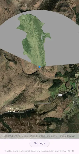 Show interactive viewshed with analysis overlay sample