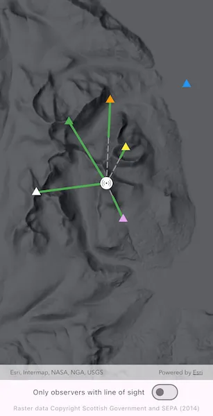 Show line of sight analysis in map sample