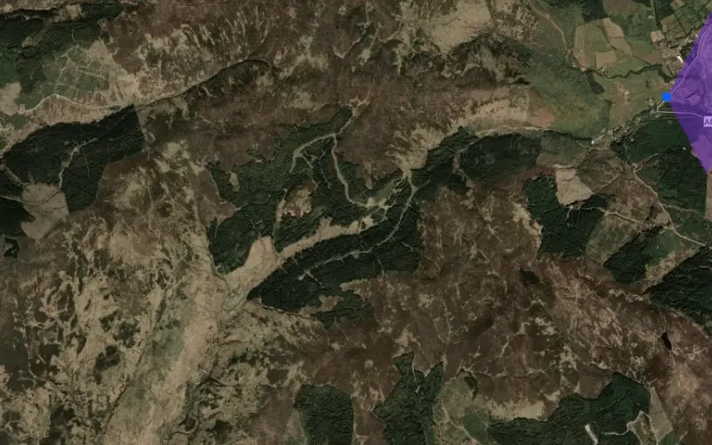 High-performance spatial analysis viewshed on a map