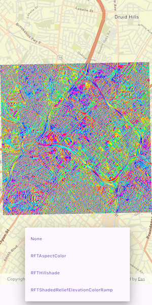 Image of apply raster rendering rule