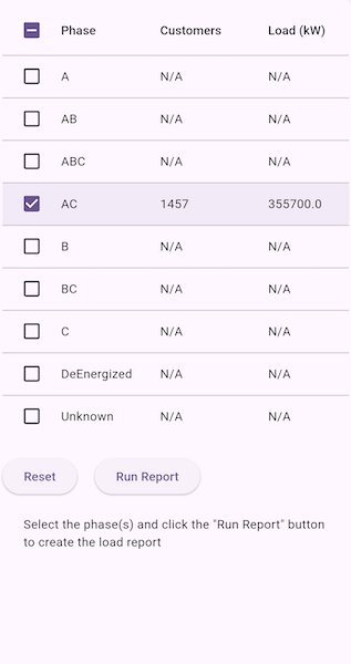 Image of create utility network load report