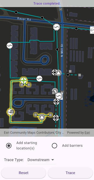 Image of trace utility network