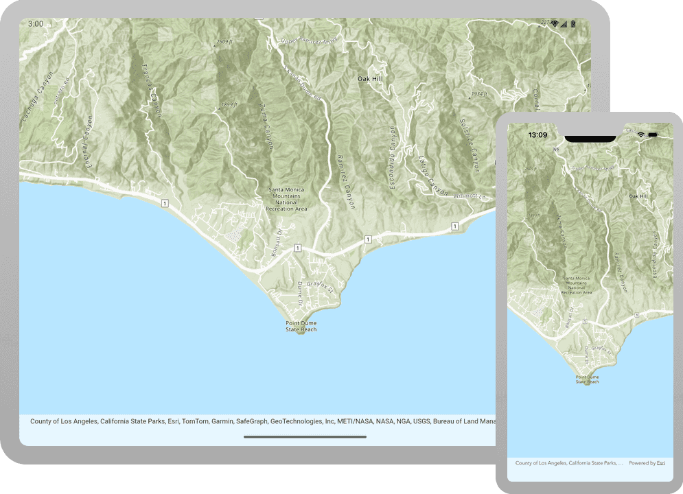 display a map