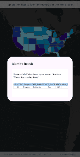 Image of identify features in WMS layer