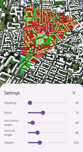 Image of show viewshed from point in scene