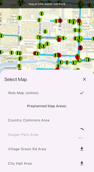 Image of download preplanned map area