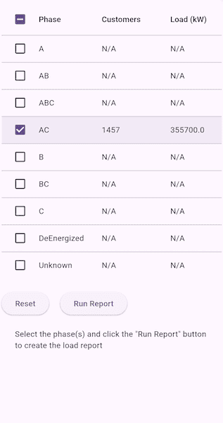 Image of create utility network load report
