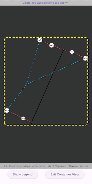 Image of display content of utility network container