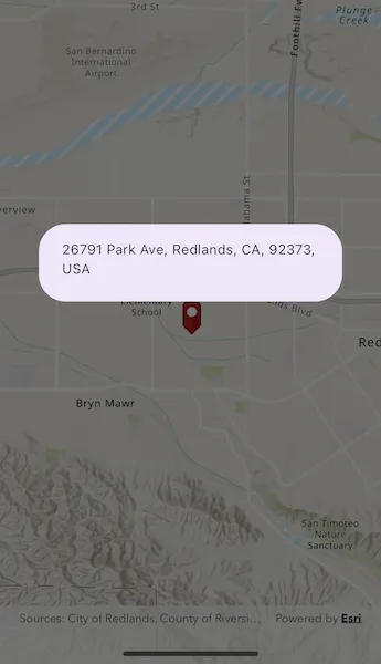 Image of find address with reverse geocode