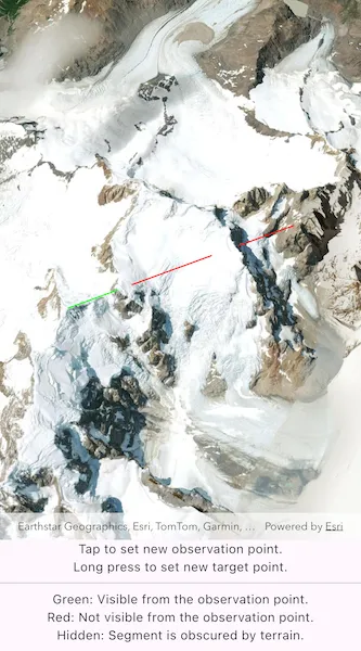 Image of show line of sight between points
