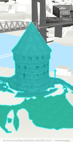 Image of select features in scene layer