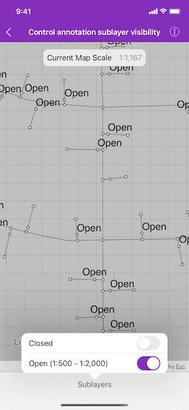 Screenshot of Control Annotation Sublayer Visibility sample