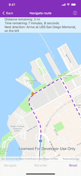 Image of navigate route