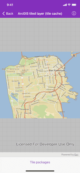 Tiled map of San Francisco