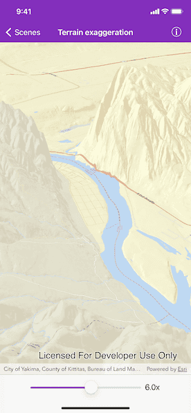 Terrain exaggeration sample